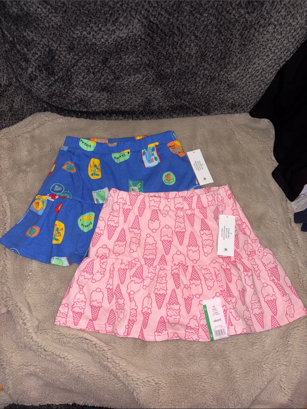 🎉4 for $20 Set of 2 NWT Wonder Nation Toddler Girls Tiered Ruffle Scooter Skort